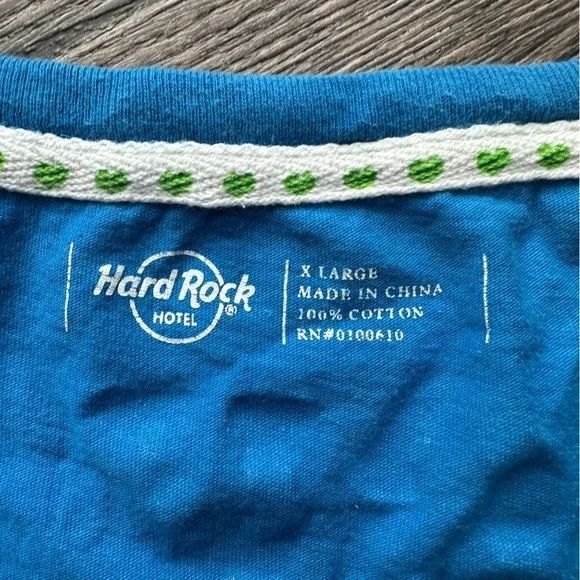 Hard Rock Rivera Maya Women’s Cafe Blue Green Short Sleeve Tees XL - Picture 3 of 5